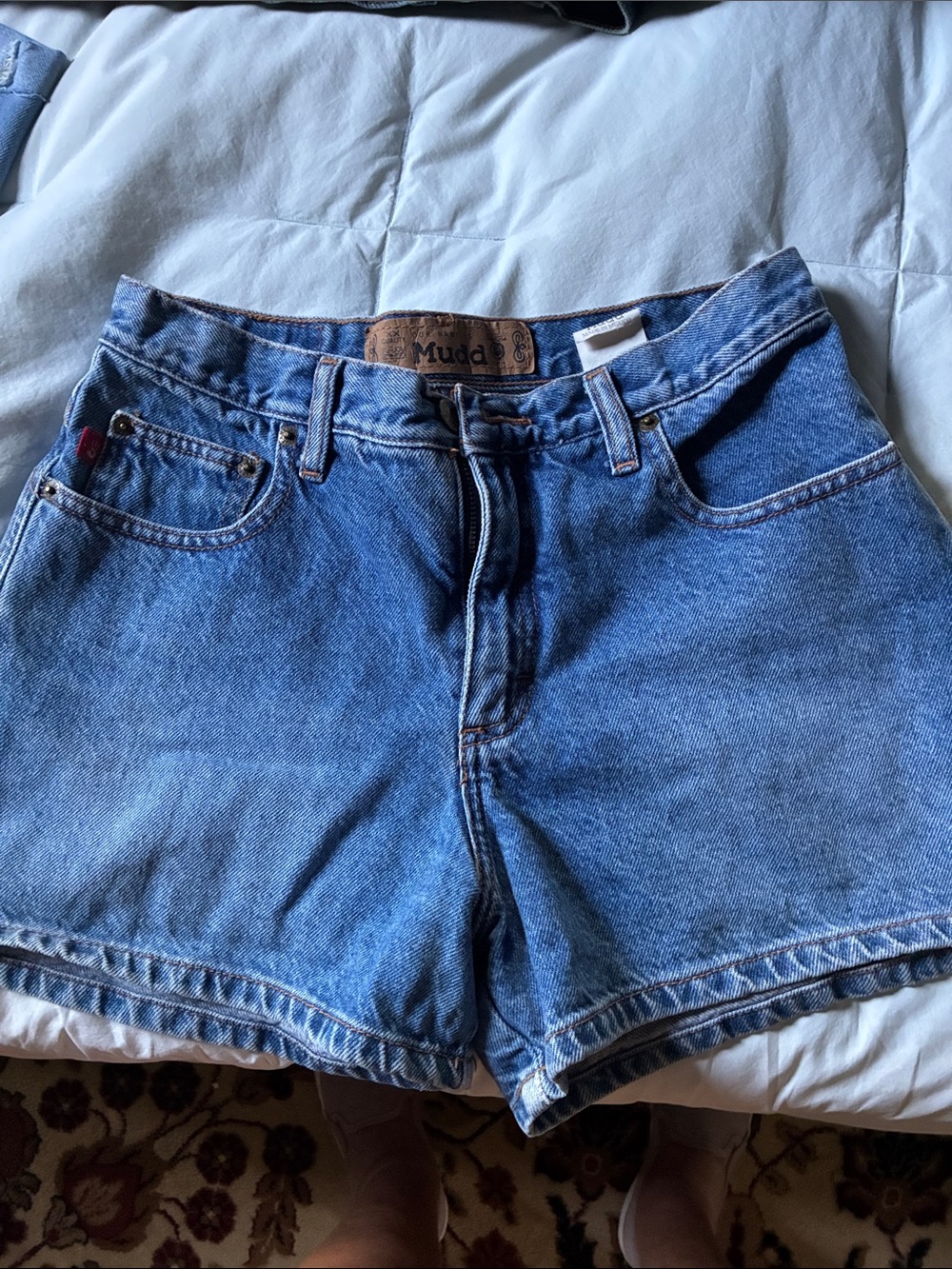 Mudd Women's Midrise Blue Denim Jean Shorts